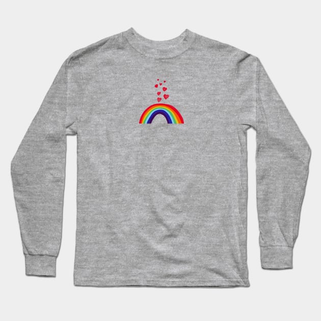 Rainbow LGBT hearts design Long Sleeve T-Shirt by PrincessbettyDesign